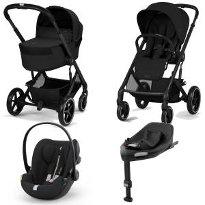 Cybex Balios S Lux 3.0 Wózek dzieciecy zestaw 4w1 ze składaną gondolą S Lux Fold / Moon Black