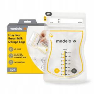 Medela Easy Pour Woreczki do przechowywania pokarmu, szczelne 25 sztuk