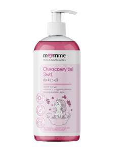 MomMe delikatny owocowy  żel do mycia 2w1   dla  dzieci od 1 dnia życia 400ml 