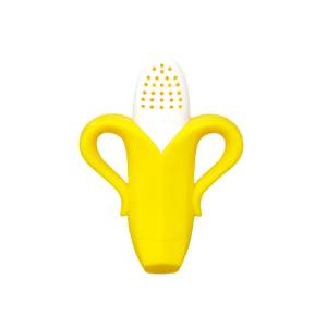 RaZbaby Silikonowy gryzak do podawania owoców i pokarmu Fruitique Banan, 6m+