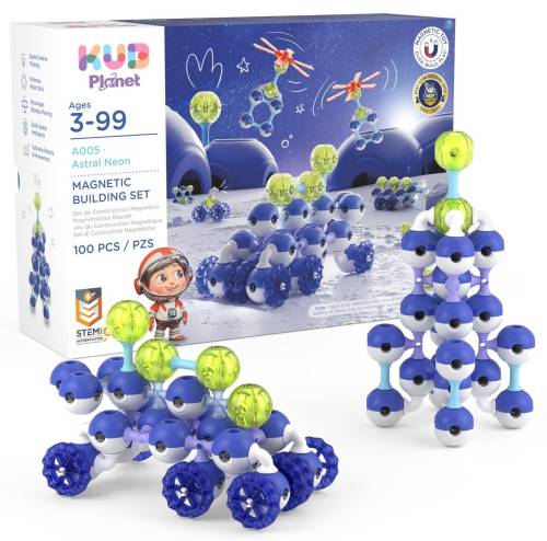 KUB Planet magnetyczne klocki konstrukcyjne 3D 100 el. 0850018291248 1.jpg
