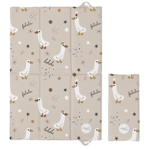 CEBA BABY Składana mata do przewijania 40x60 cm Basic Crazy Ducks 5907672348285.jpg