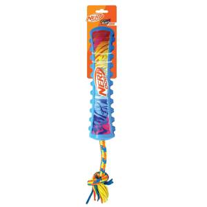  NERF DOG Zabawka dla psów TPR piszczący szarpak z uchwytem i linką 29 cm