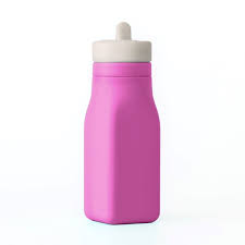 OmieBottle - Silikonowy bidon dla dzieci do lunchbox , pink