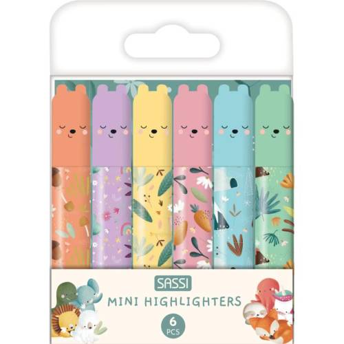 Mini zakreślacze pastelowe 6 szt. SASSI Mix 8050148764861  (1).jpg