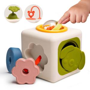 Silikonowa Kostka Sensoryczna Kostka Pełna Odkryć Taf Toys 6M+