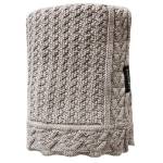  Lullalove Kocyk 100% wełna merino PREMIUM - ciasteczko taupe ,szaro-brązowa