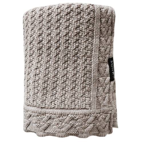 Kocyk z 100% wełny merino dla niemowląt 80×100 cm taupe  Premium splot ciasteczko 5904121604626 (1).jpg