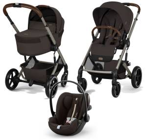Cybex Balios S Lux 3.0 Wózek dzieciecy zestaw 3w1 ze składaną gondolą S Lux Fold / Chocolate Brown