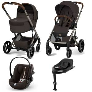 Cybex Balios S Lux 3.0 Wózek dzieciecy zestaw 4w1 ze składaną gondolą S Lux Fold / Chocolate Brown