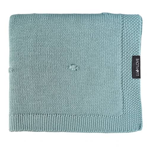 Kocyk z 100% wełny merino dla niemowląt 80×100 cm – szałwia  Premium, splot popcorn 5904121611112.jpg