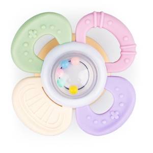 GiliGums Grzechocząca Koniczyna Z Przyssawką Spinner Gryzak 3M+