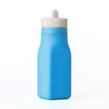 OmieBottle - Silikonowy bidon dla dzieci do lunchbox , blue