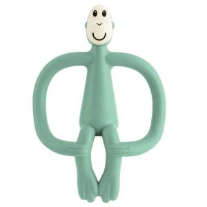 Matchstick Monkey Gryzak silikonowy na ząbkowanieze szczoteczką Mint 3M+