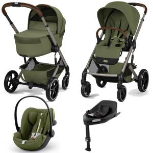 Cybex Balios S Lux 3.0 Wózek dzieciecy zestaw 4w1 ze składaną gondolą S Lux Fold / Moss Green