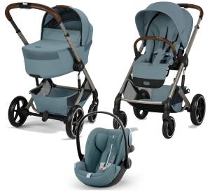 Cybex Balios S Lux 3.0 Wózek dzieciecy zestaw 3w1 ze składaną gondolą S Lux Fold / Stormy Blue