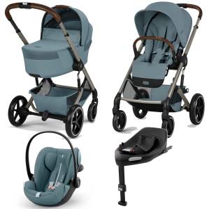 Cybex Balios S Lux 3.0 Wózek dzieciecy zestaw 4w1 ze składaną gondolą S Lux Fold / Stormy Blue