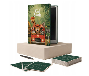 KIDBOOK kidlupe Tablet LCD Graficzny z kartami pracy do rysowania Little Vehicles