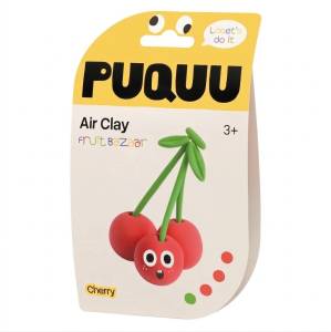 Air Clay Puquu - Wiśnia - zestaw masy plastycznej 3+