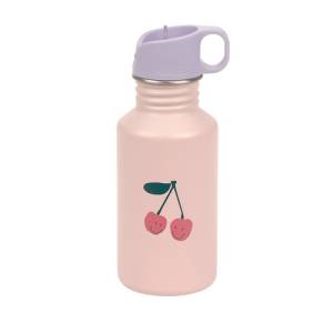 Lassig Bidon ze stali nierdzewnej z ustnikiem i uchwytem 500 ml Happy Fruits Cherry