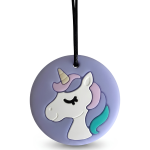 Jellystone, Gryzak terapeutyczny MEDIUM, antystresowy naszyjnik–PENDANT UNICORN PURPLE