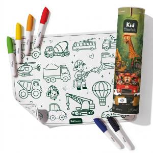  Silikonowa mata do kolorowania i pisania KidSketch Kidinex Wehicles 3+