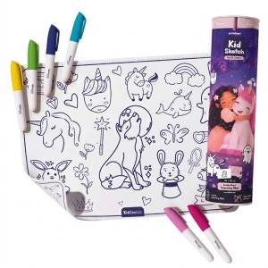 Silikonowa mata do kolorowania i pisania KidSketch Kidinex Magic Forest 3+