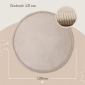 Mata piankowa dla dzieci Dywan do pokoju dziecięcego Coral Velvet z pianką memory okrągły 120cm beżowy Hakuna Matte 0726667714295 (1).png