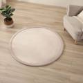 Mata piankowa dla dzieci Dywan do pokoju dziecięcego Coral Velvet z pianką memory okrągły 120cm beżowy Hakuna Matte 0726667714295 (3).jpg