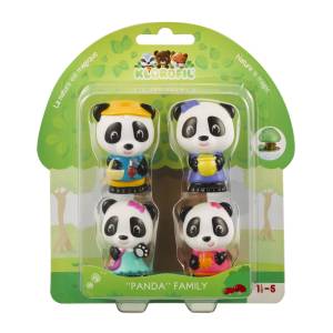  Figurki rodzina misiów panda 4szt