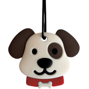 Jellystone, Gryzak terapeutyczny MEDIUM, antystresowy naszyjnik–PUPPY PENDANT RED