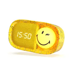 MOB Budzik z lampką Smiley World – żółty