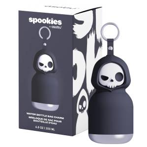 Butelka termiczna ze słomką Mini Spookie Asobu – Skeleton 200 ml