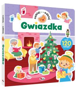 Gwiazdka Naklej odklej książka z naklejkami Świątecznymi wielokrotnego