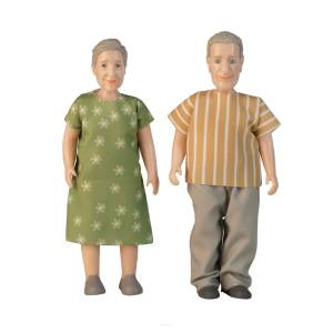 Lundby Lalki do domku dla lalek starsza para babcia i dziadek zestaw lalek