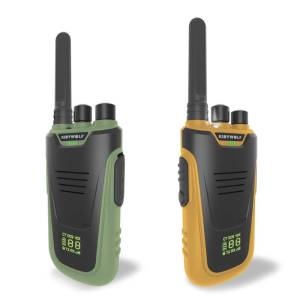 Kidywolf zestaw krótkofalówek walkie talkie dla dzieci / zielono-pomarańczowe