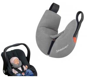 SANDINI SLEEPFIX BABY PODUSZKA STABILIZUJĄCA DO FOTELIKA 0-18 KG SZARA