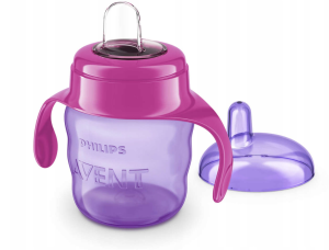 AVENT KUBEK  DO NAUKI PICIA USTNIK SILIKONOWY UCHWYTY 6M+ 200 ML  SCF 551/03