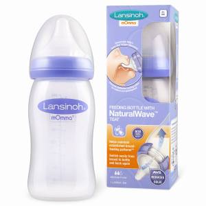 LANSINOH BUTELKA ZE SMOCZKIEM NATURALWAVE 240 ML