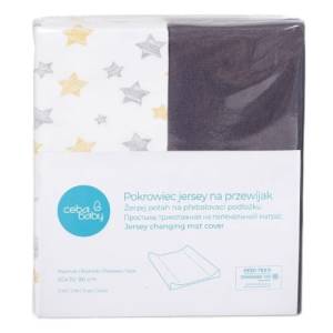 CEBA POKROWIEC NA PRZEWIJAK 2 PACK DARK GREY + YELLOW STARS