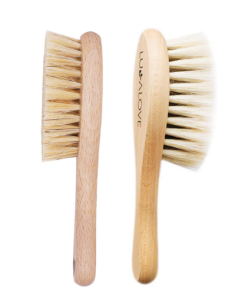 LULLALOVE ZESTAW 2 SZCZOTEK DLA NIEMOWLĄT NATURALNE WŁOSIE SZCZECINA + KOZIE WŁOSIE