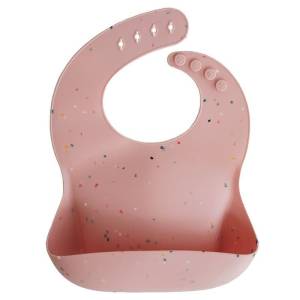 MUSHIE ŚLINIAK SILIKONOWY KIESZEŃ 4M+ powder pink confetti