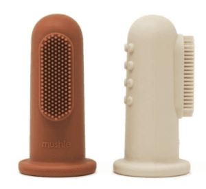 MUSHIE 2X SZCZOTECZKA SILIKONOWA NA PALEC CLAY/SHIFTING SAND