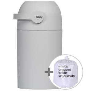 Magic Kosz Na Zużyte Pieluchy Szary + worki 