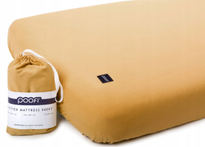 POOFI PRZEŚCIERADŁO Z BAWEŁNY ORGANICZNEJ 120X60 MUSTARD