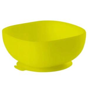 BEABA SILIKONOWA MISECZKA Z PRZYSSAWKĄ YELLOW