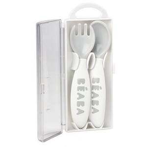 BEABA SZTUĆCE PLASTIKOWE W ETUI GREY