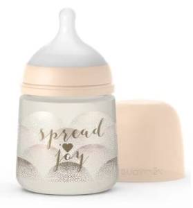 SUAVINEX - BUTELKA SX PRO SPREAD JOY 150ML BEŻOWE SERCE