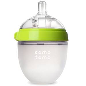 COMOTOMO BUTELKA SILIKOOWA ANTUKOLKOWA 150 ml GREEN