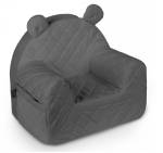 BABYSTEPS FOTELIK KRZESEŁKO VELVET DARK GREY MIĘKKIE  